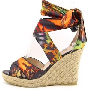 Ankle Wrap Wedge Oprah Sandals by Impo